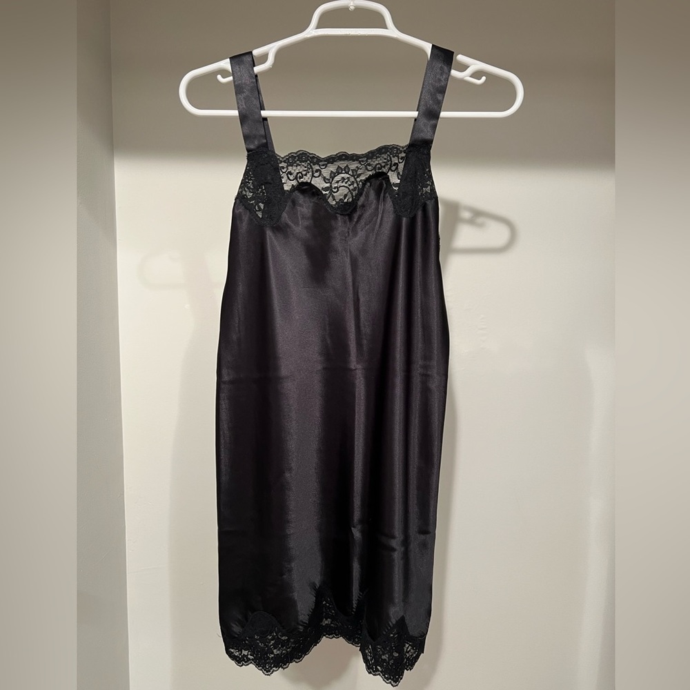 Black slip dress